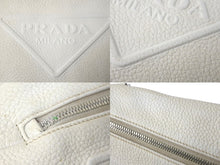 Load image into Gallery viewer, PRADA プラダ ボディバッグ スリングバッグ 2VZ098 2BBE V_OL エンボス加工 ヴィッテロダイノレザー ホワイト 美品 中古 59868
