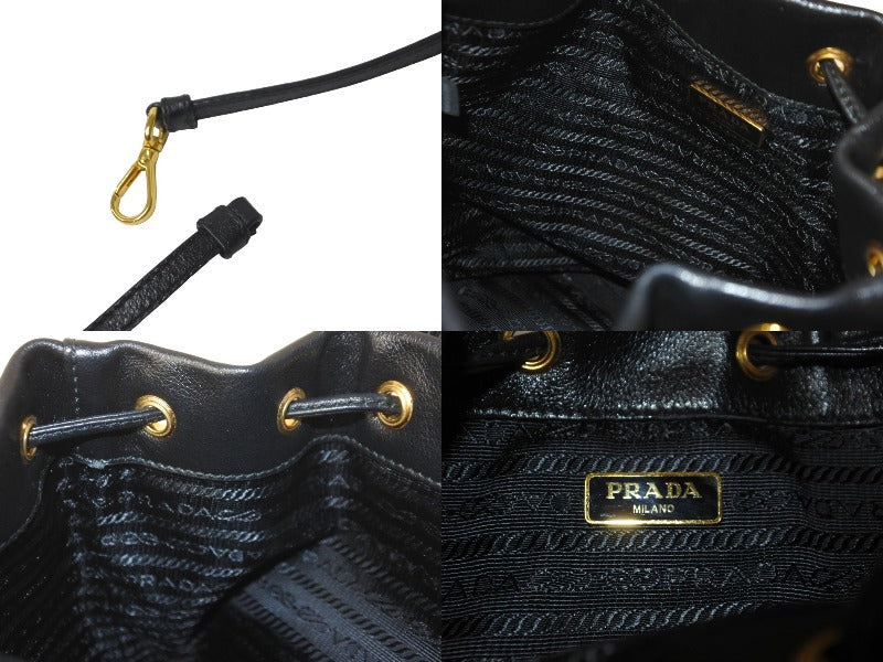 PRADA プラダ 2WAYハンドバッグ ショルダーストラップ付き 巾着型 ...