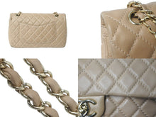 画像をギャラリービューアに読み込む, CHANEL シャネル ショルダーバッグ マトラッセ 25 ダブルフラップ 12番台 ベージュ ラムスキン ゴールド金具 良品 中古 59874