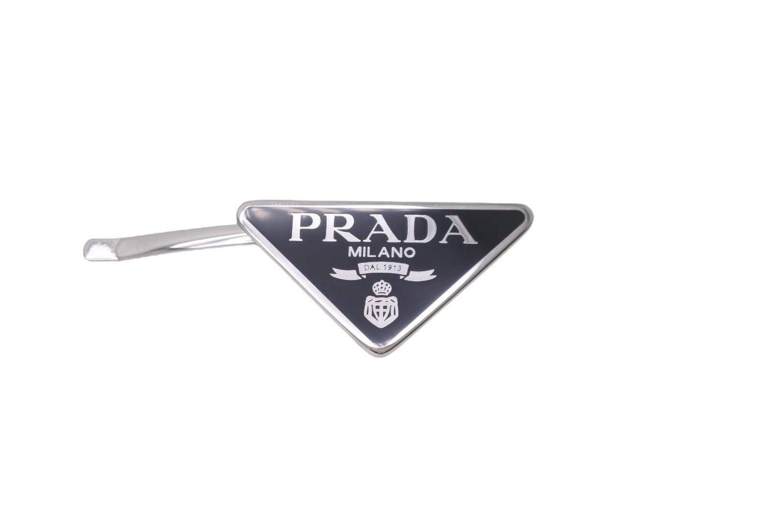 完売　美品　PRADA プラダ　ヘア　クリップ　ピン　シルバー　メタルよろしくお願いいたします