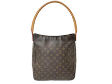 画像をギャラリービューアに読み込む, LOUIS VUITTON ルイヴィトン ハンドバッグ ルーピングGM モノグラムキャンバス M51145 ブラウン 中古 59891