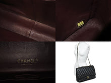 画像をギャラリービューアに読み込む, CHANEL シャネル Wフラップチェーンショルダーバッグ デカマトラッセ 33cm 16番台 ラムスキン ブラック ゴールド 美品 中古 59894