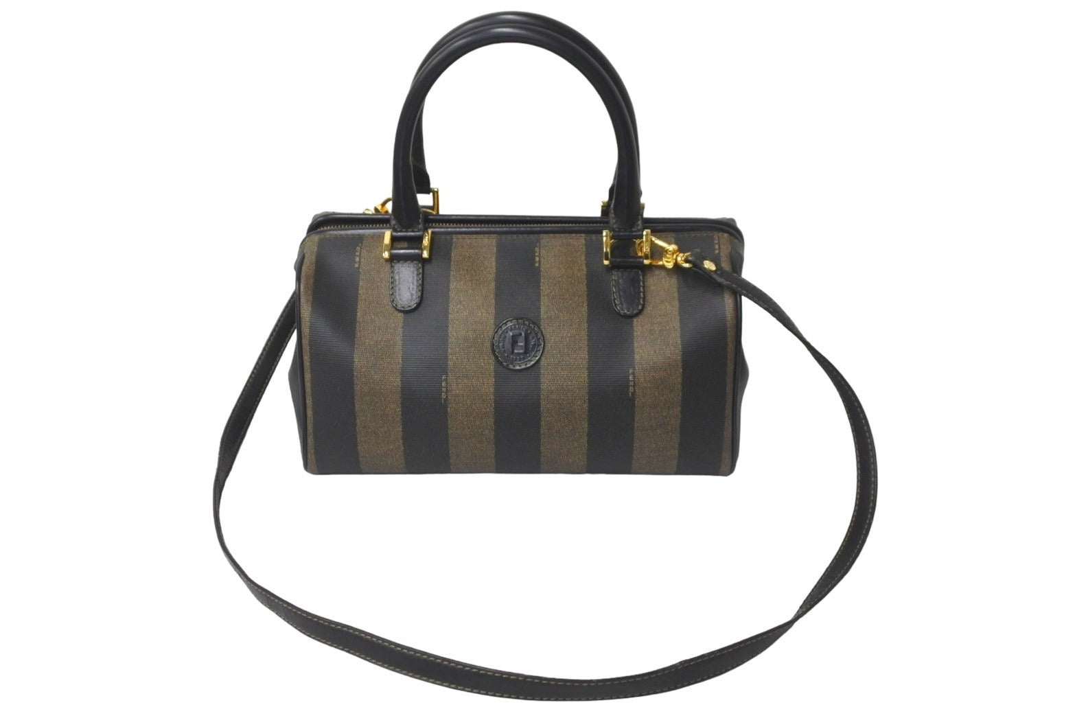 美品✨ FENDI フェンディ ハンドバッグ ペカン柄 ドーム型 ストライプ fendi – タグ 