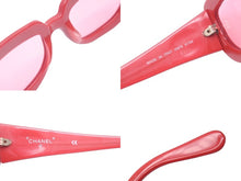 画像をギャラリービューアに読み込む, CHANEL シャネル サングラス ヴィンテージクラシック 05979 91764 プラスチック レッド ピンク ゴールド金具 美品 中古 59908