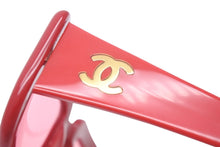 画像をギャラリービューアに読み込む, CHANEL シャネル サングラス ヴィンテージクラシック 05979 91764 プラスチック レッド ピンク ゴールド金具 美品 中古 59908