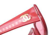 画像をギャラリービューアに読み込む, CHANEL シャネル サングラス ヴィンテージクラシック 05979 91764 プラスチック レッド ピンク ゴールド金具 美品 中古 59908