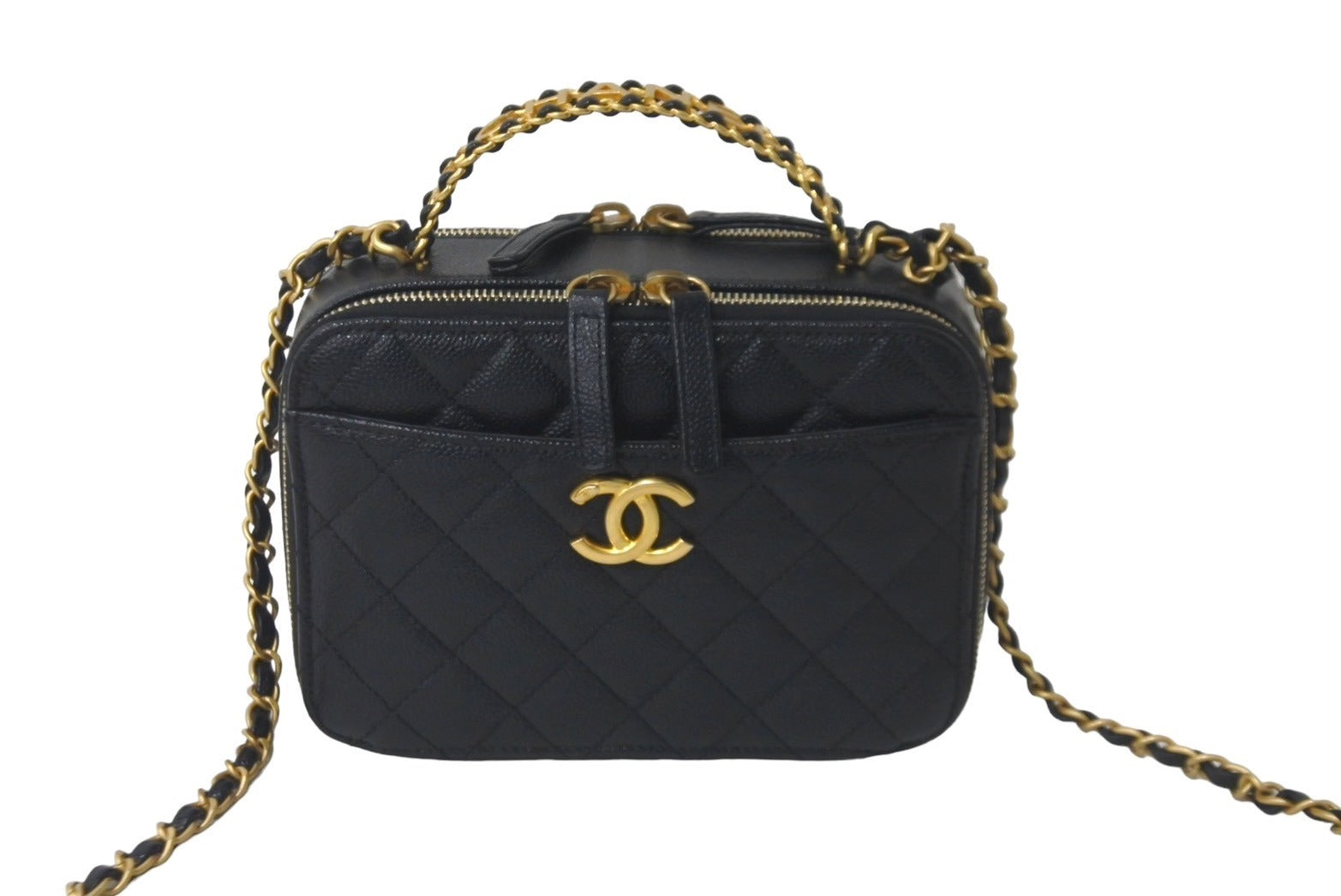 極美品 CHANEL シャネル ショルダーバッグ トップハンドルバニティ ...