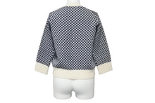 画像をギャラリービューアに読み込む, 極美品 CHANEL シャネル カシミヤ カーディガン ホワイト ネイビー 総柄 ココマーク P47951K06141 サイズ36 中古 59960