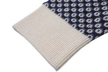 画像をギャラリービューアに読み込む, 極美品 CHANEL シャネル カシミヤ カーディガン ホワイト ネイビー 総柄 ココマーク P47951K06141 サイズ36 中古 59960