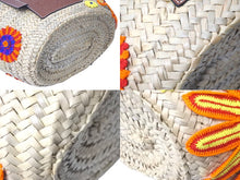 画像をギャラリービューアに読み込む, LOEWE ロエベ カゴバッグ バスケット ハンドバッグ ロゴ ラフィア レザー ベージュ ブラウン 美品 中古 59967