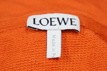 Load image into Gallery viewer, LOEWE ロエベ クロップドパーカー アナグラム サイズXS オレンジ コットン レザー ウール S359Y22X18 美品 中古 59991