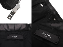 画像をギャラリービューアに読み込む, AMIRI アミリ シープスキン ダウンベスト 裾ドローコード スリット スタンドカラー ブラック サイズ40 美品 中古 60035