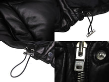 画像をギャラリービューアに読み込む, AMIRI アミリ シープスキン ダウンベスト 裾ドローコード スリット スタンドカラー ブラック サイズ40 美品 中古 60035