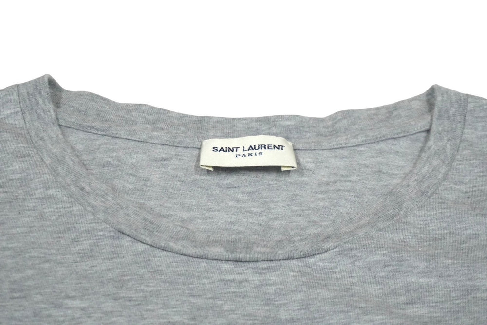 SAINT LAURENT Short sleeve T-shirt gray cotton raw cut size L TT08 464572 Good condition Used 60038
