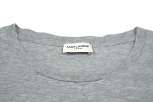 SAINT LAURENT Short sleeve T-shirt gray cotton raw cut size L TT08 464572 Good condition Used 60038