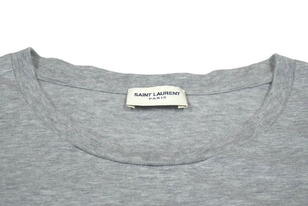 SAINT LAURENT Short sleeve T-shirt gray cotton raw cut size L TT08 464572 Good condition Used 60038