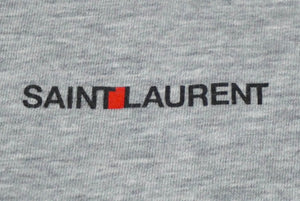 SAINT LAURENT Short sleeve T-shirt gray cotton raw cut size L TT08 464572 Good condition Used 60038