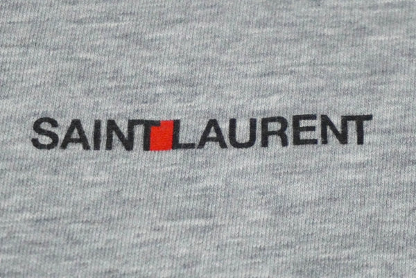 SAINT LAURENT Short sleeve T-shirt gray cotton raw cut size L TT08 464572 Good condition Used 60038