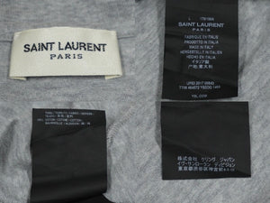 SAINT LAURENT Short sleeve T-shirt gray cotton raw cut size L TT08 464572 Good condition Used 60038