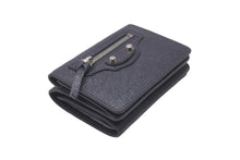 画像をギャラリービューアに読み込む, 新品未使用 BALENCIAGA バレンシアガ 三つ折り財布 ネオ クラシック ミニウォレット スタッズ 477455 カーフ グレー 中古 60074
