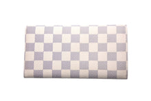 Load image into Gallery viewer, LOUIS VUITTON ルイヴィトン 長財布 ポルトフォイユ サラ モノグラム N61735 ダミエアズール イニシャル入り 美品 中古 60114