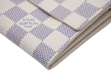 Load image into Gallery viewer, LOUIS VUITTON ルイヴィトン 長財布 ポルトフォイユ サラ モノグラム N61735 ダミエアズール イニシャル入り 美品 中古 60114