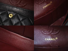 画像をギャラリービューアに読み込む, 極美品 CHANEL シャネル チェーンショルダーバッグ Wフラップマトラッセ23 1番台 ラムスキン ブラック ゴールド金具 中古 60117