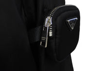 画像をギャラリービューアに読み込む, 極美品 PRADA プラダ 21AW Re-Nylon ギャバジン ジャケット ポーチ付き ブラック ポリアミド サイズ36 291831 中古 60142