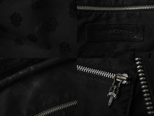 画像をギャラリービューアに読み込む, CHROMEHEARTS クロムハーツ ジムバッグ ハンドバッグ セメタリークロスパッチ レザー シルバー925 ブラック 美品 中古 60166