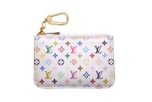 画像をギャラリービューアに読み込む, 極美品 LOUIS VUITTON ルイヴィトン コインケース ポシェットクレ 村上隆 モノグラムマルチカラー ホワイト M93734 中古 60176