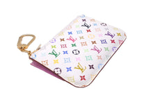 画像をギャラリービューアに読み込む, 極美品 LOUIS VUITTON ルイヴィトン コインケース ポシェットクレ 村上隆 モノグラムマルチカラー ホワイト M93734 中古 60176