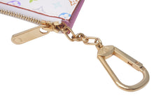 画像をギャラリービューアに読み込む, 極美品 LOUIS VUITTON ルイヴィトン コインケース ポシェットクレ 村上隆 モノグラムマルチカラー ホワイト M93734 中古 60176