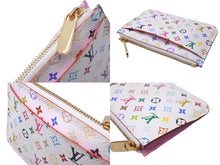 画像をギャラリービューアに読み込む, 極美品 LOUIS VUITTON ルイヴィトン コインケース ポシェットクレ 村上隆 モノグラムマルチカラー ホワイト M93734 中古 60176