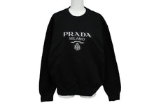 Load image into Gallery viewer, 極美品 PRADA プラダ スウェット UJL148 1Y13 コットンジャガード ブラック ホワイト サイズL 中古 60177