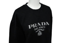 Load image into Gallery viewer, 極美品 PRADA プラダ スウェット UJL148 1Y13 コットンジャガード ブラック ホワイト サイズL 中古 60177