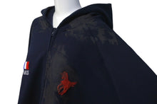 画像をギャラリービューアに読み込む, 新品同様 BALENCIAGA バレンシアガ エンブロイダリージップアップフーディ サイズ4 ネイビー 720425 TNVK7 4100 中古 60187