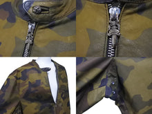 画像をギャラリービューアに読み込む, CHROME HEARTS クロムハーツ ハーフジップ ライダースジャケット カモフラージュ フリンジ ダガー 迷彩 サイズL 美品 中古 60192