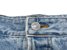 画像をギャラリービューアに読み込む, 新品同様 激レア BALENCIAGA バレンシアガ SLASHED デニムパンツ レイヤード ダメージ加工 21FW ブルー レッド M 662764 TBP46 中古 60194