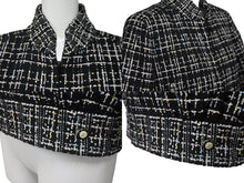 画像をギャラリービューアに読み込む, 極美品 CHANEL シャネル ツイード ジャケット マルチカラー ブラック P61326V46414 ココボタン ココマーク サイズ34 中古 60197