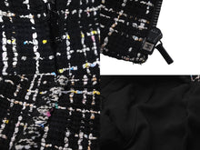 画像をギャラリービューアに読み込む, 極美品 CHANEL シャネル ツイード ジャケット マルチカラー ブラック P61326V46414 ココボタン ココマーク サイズ34 中古 60197