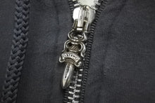 Load image into Gallery viewer, CHROME HEARTS クロムハーツ ジップアップパーカー クロスプリント ダガージップ サイズS グレー 2212-304-4512 美品 中古 60205