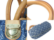 画像をギャラリービューアに読み込む, LOUIS VUITTON ルイヴィトン モノグラムデニム プリ―ティ ハンドバッグ ブルー M95020 中古 60238
