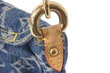 画像をギャラリービューアに読み込む, LOUIS VUITTON ルイヴィトン モノグラムデニム ミニ プリ―ティ ワンショルダーバッグ ブルー M95050 ロゴ 美品 中古 60241