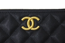画像をギャラリービューアに読み込む, 新品同様 CHANEL シャネル ポーチ マトラッセ キャビアスキン ココマーク ブラック ランダム番号 ゴールド金具 中古 60249