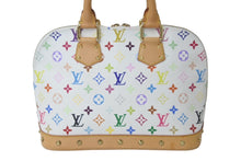 画像をギャラリービューアに読み込む, LOUIS VUITTON ルイヴィトン モノグラムマルチカラー アルマ ハンドバッグ 村上隆 ホワイト M92647 ブロン 良品 中古 60259