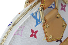 画像をギャラリービューアに読み込む, LOUIS VUITTON ルイヴィトン モノグラムマルチカラー アルマ ハンドバッグ 村上隆 ホワイト M92647 ブロン 良品 中古 60259
