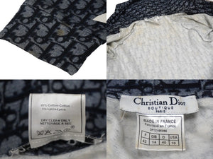 Christian Dior クリスチャンディオール パーカー オブリーク柄 2P12155096 ネイビー コットン ライクラ 42 良品 中古 60311