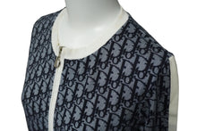 画像をギャラリービューアに読み込む, Christian Dior クリスチャンディオール ジャケット トロッター 総柄 ロゴ ネイビー サイズ40 良品 中古 シルバー金具 60316