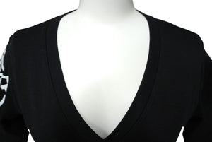 Christian Dior Christian Dior Short Sleeve V-neck T-shirt 4A16155957 Black White Cotton Good Condition Used 60318