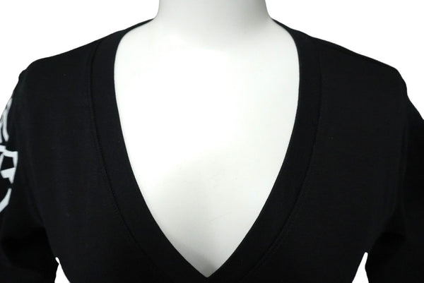 Christian Dior Christian Dior Short Sleeve V-neck T-shirt 4A16155957 Black White Cotton Good Condition Used 60318
